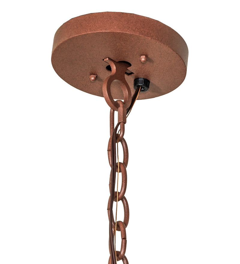 Meyda Tiffany 130708 Six Light Inverted Pendant, Rust