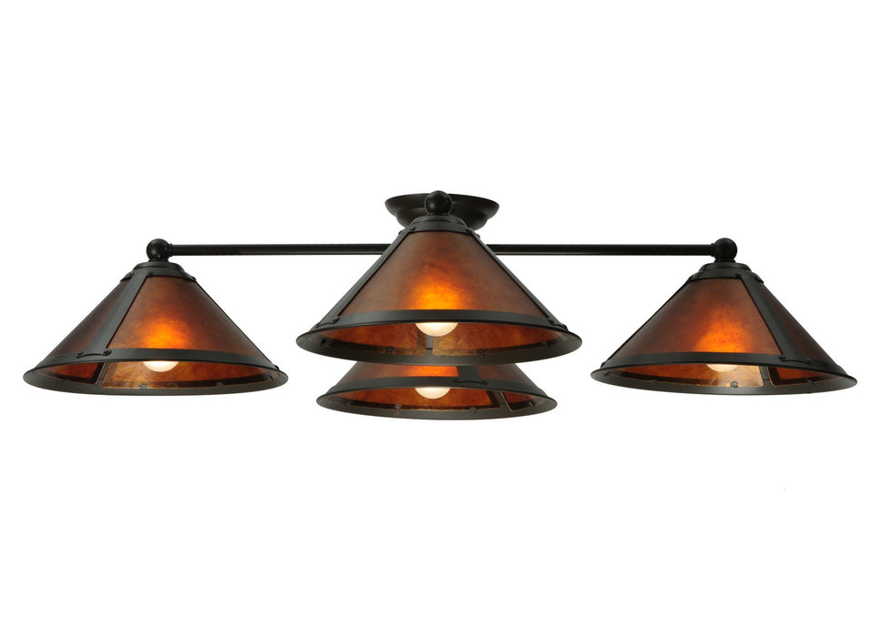 Meyda Tiffany 130746 Four Light Flushmount, Timeless Bronze