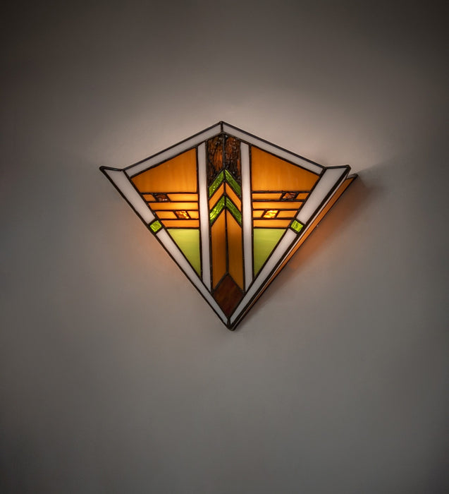 Meyda Tiffany 130754 Two Light Wall Sconce, Mahogany Bronze