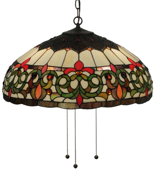 Meyda Tiffany 130757 Three Light Pendant, Mahogany Bronze
