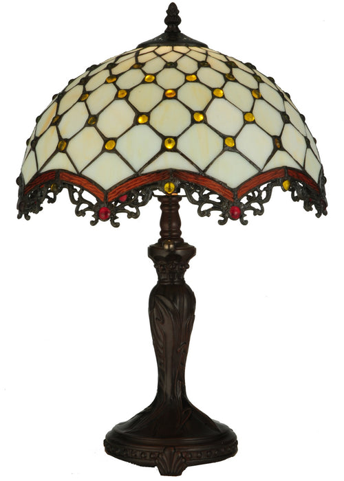Meyda Tiffany 130761 One Light Table Lamp, Mahogany Bronze