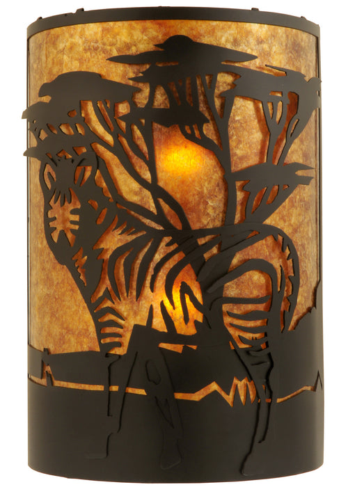 Meyda Tiffany 130871 Two Light Wall Sconce, Textured Black