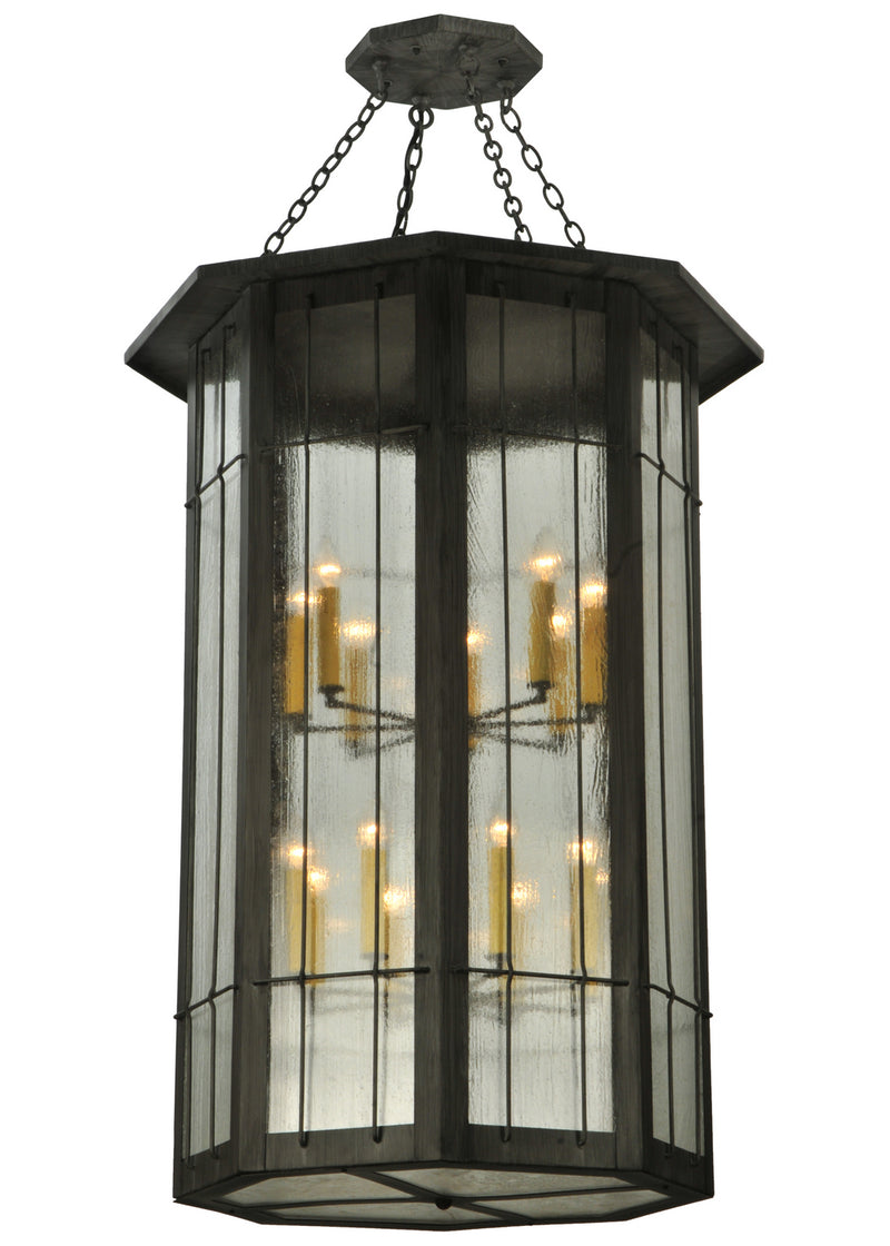 Meyda Tiffany 131145 16 Light Pendant, Antique Iron Gate
