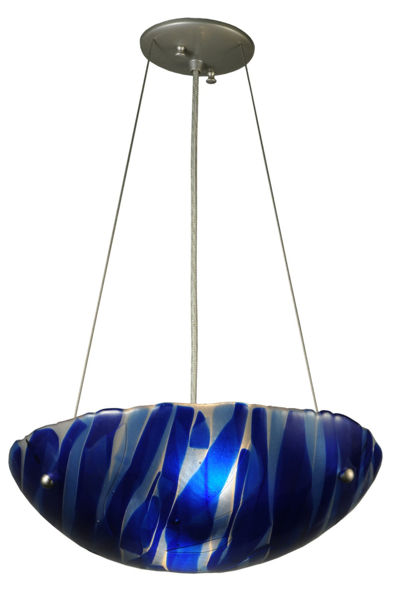 Meyda Tiffany 131204 Three Light Inverted Pendant, Red Rust