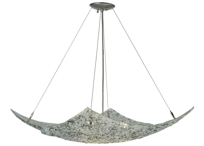 Meyda Tiffany 131351 Four Light Inverted Pendant, Nickel
