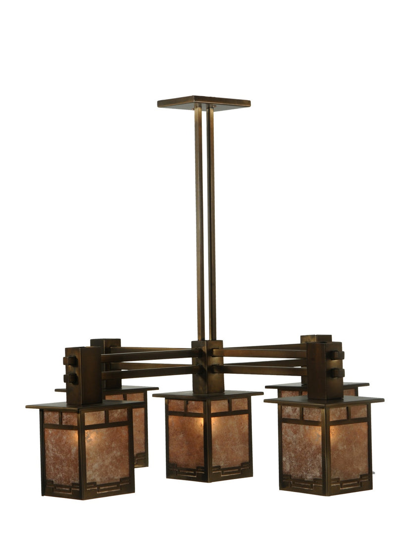 Meyda Tiffany 131646 Five Light Chandelier, Antique Copper