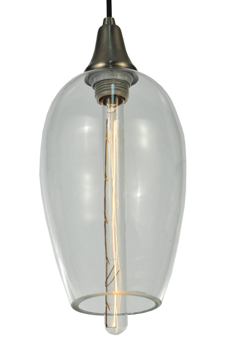 Meyda Tiffany 131812 One Light Pendant, Brushed Nickel