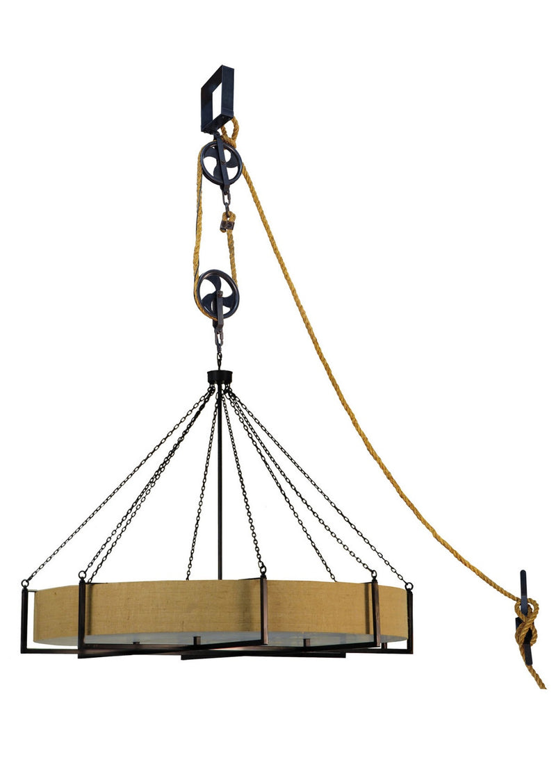 Meyda Tiffany 132219 12 Light Inverted Pendant, Natural Steel