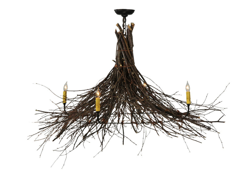 Meyda Tiffany 132515 Four Light Chandelier, Mahogany Bronze