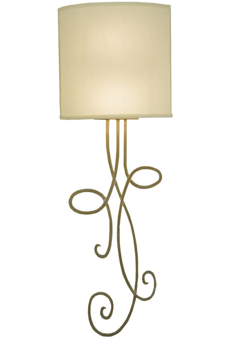 Meyda Tiffany 132603 Two Light Wall Sconce, Champagne Metallic