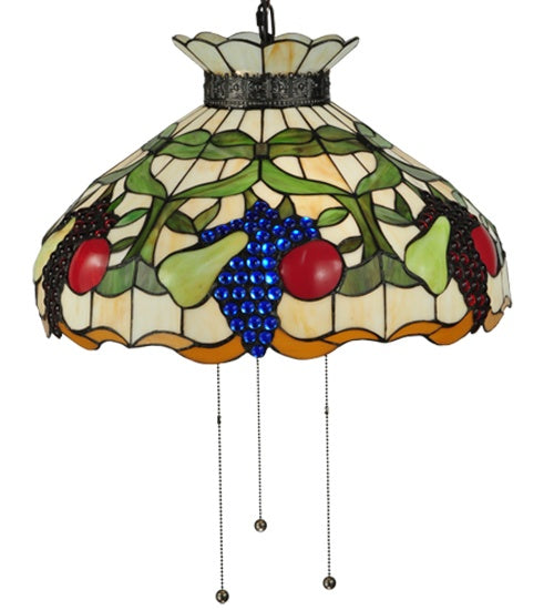 Meyda Tiffany 132674 Three Light Pendant, Mahogany Bronze