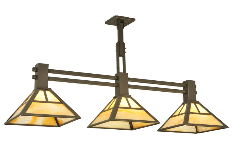 Meyda Tiffany 132896 Three Light Island Pendant, Timeless Bronze