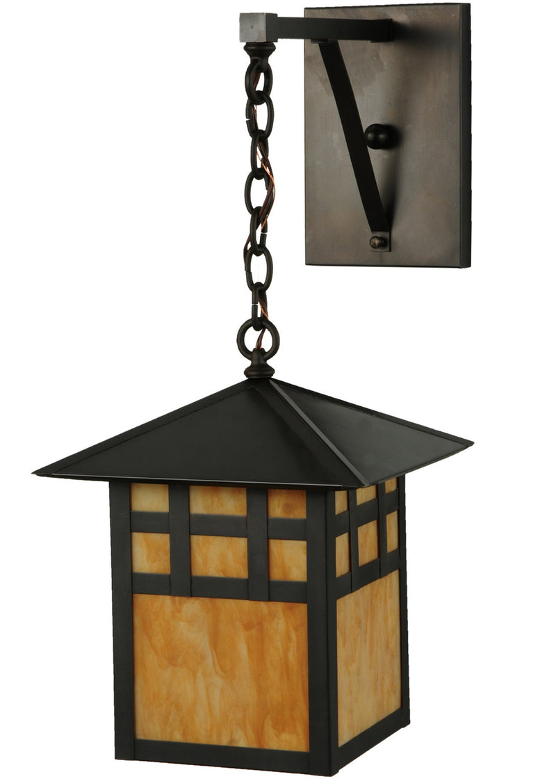Meyda Tiffany 133061 One Light Wall Sconce, Craftsman Brown