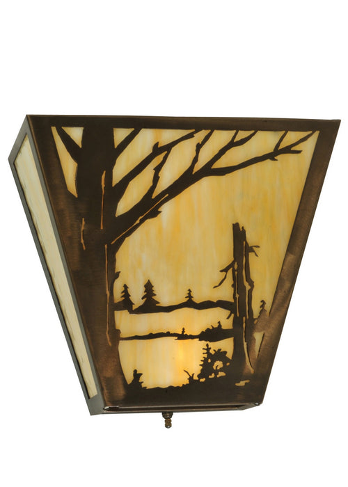 Meyda Tiffany 133140 Two Light Wall Sconce, Antique Copper