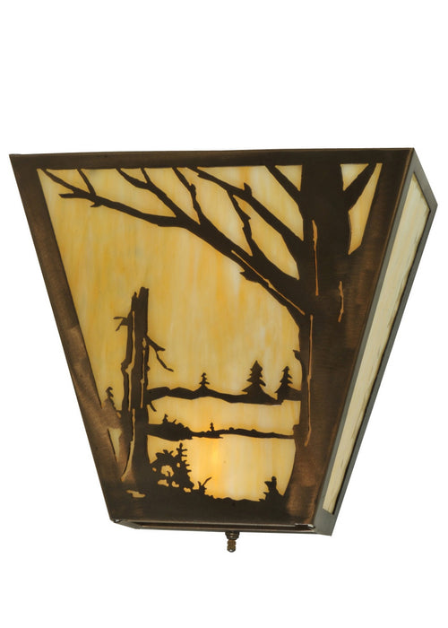Meyda Tiffany 133143 Two Light Wall Sconce, Antique Copper