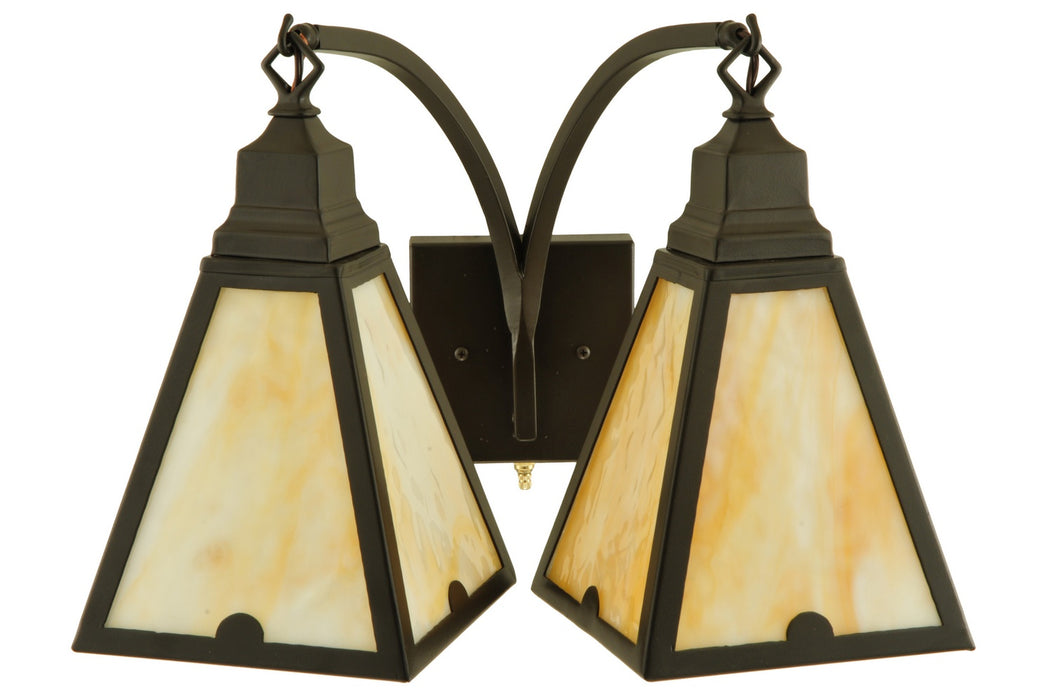 Meyda Tiffany 133221 Two Light Wall Sconce, Timeless Bronze