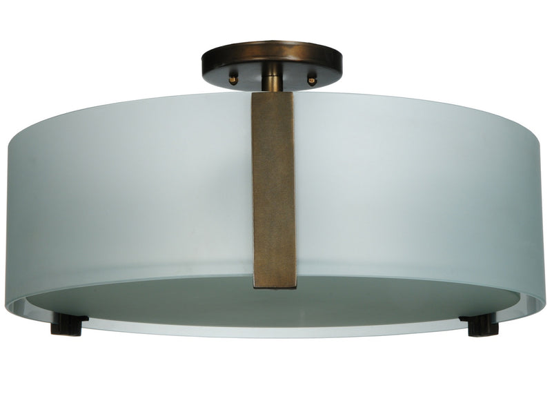 Meyda Tiffany 133256 Four Light Flushmount, Antique Copper
