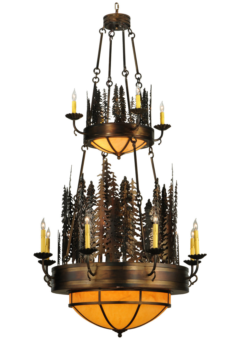 Meyda Tiffany 133303 14 Light Chandelier, Burnished Antique Copper