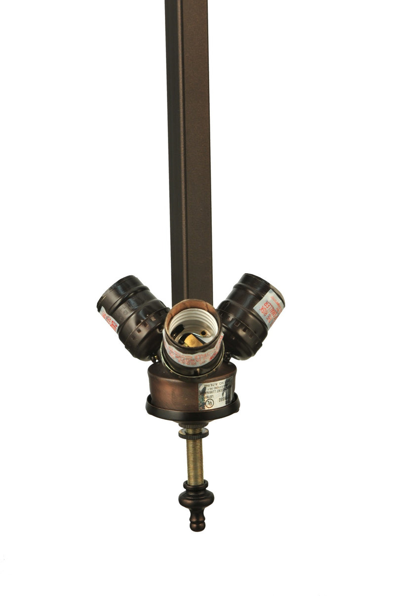 Meyda Tiffany 133340 Three Light Inverted Pendant Hardware, Mahogany Bronze