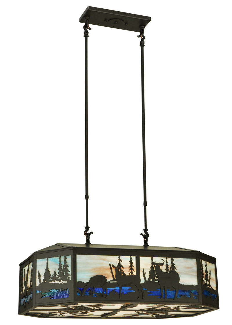 Meyda Tiffany 133373 Six Light Pendant, Oil Rubbed Bronze