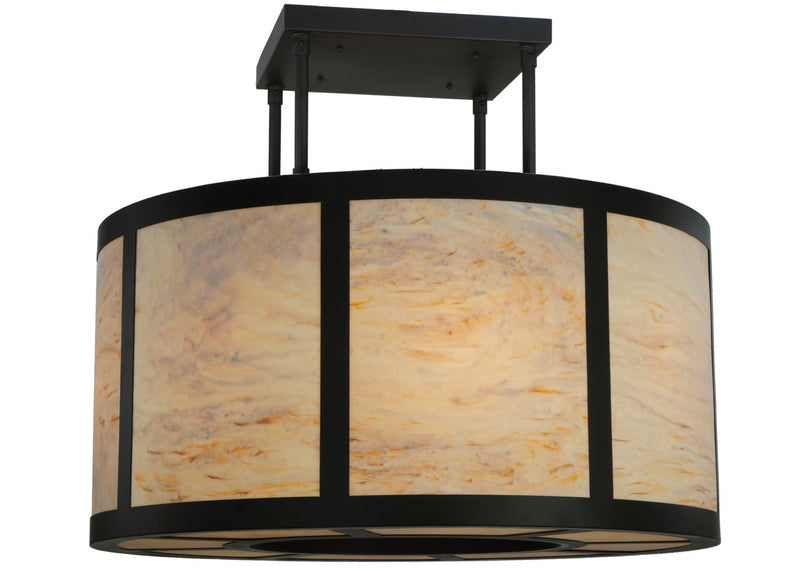 Meyda Tiffany 133435 Eight Light Semi-Flushmount, Oil Rubbed Bronze