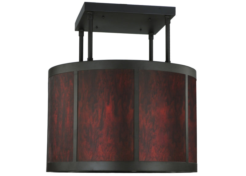 Meyda Tiffany 133449 Eight Light Semi-Flushmount, Oil Rubbed Bronze