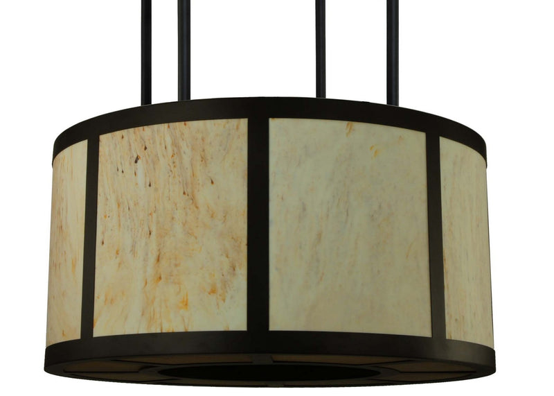 Meyda Tiffany 133454 Eight Light Semi-Flushmount, Oil Rubbed Bronze