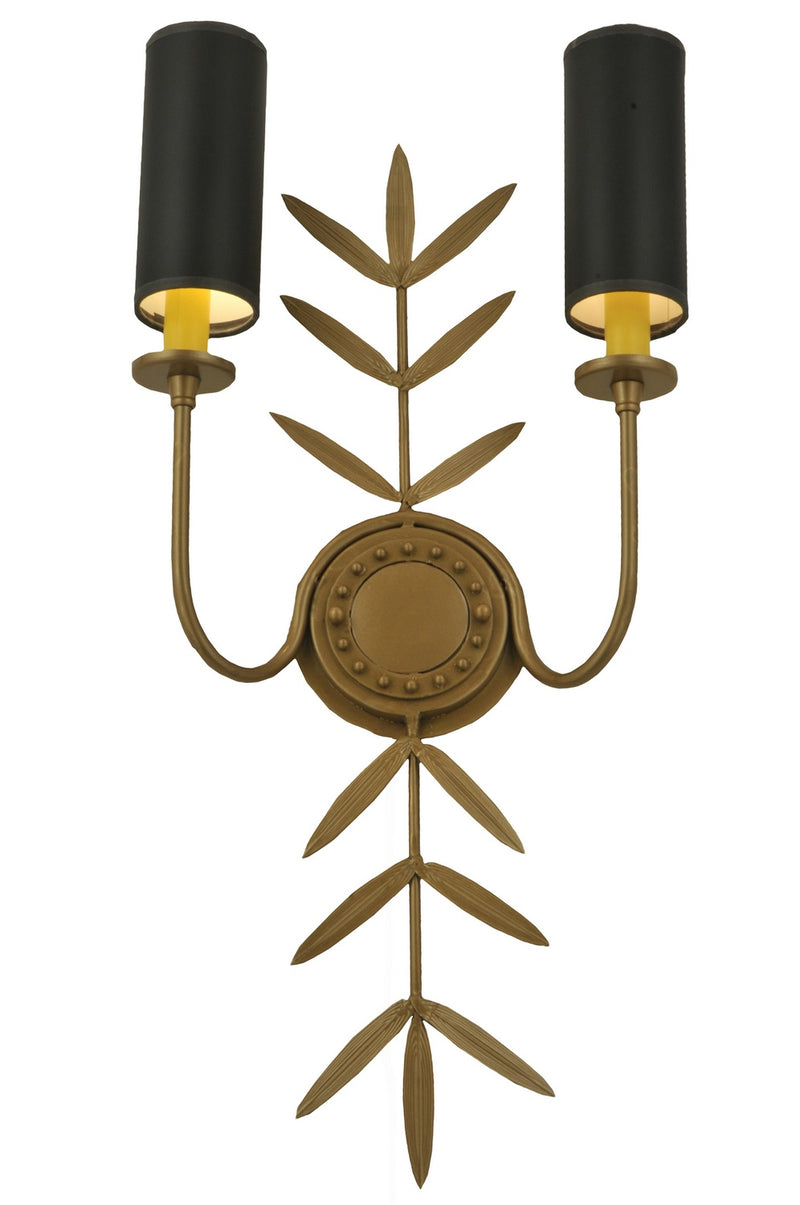 Meyda Tiffany 133483 Two Light Wall Sconce, Gold Metallic