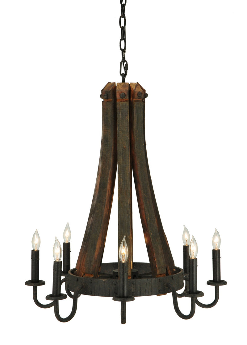 Meyda Tiffany 133684 Eight Light Chandelier, Coffee Bean
