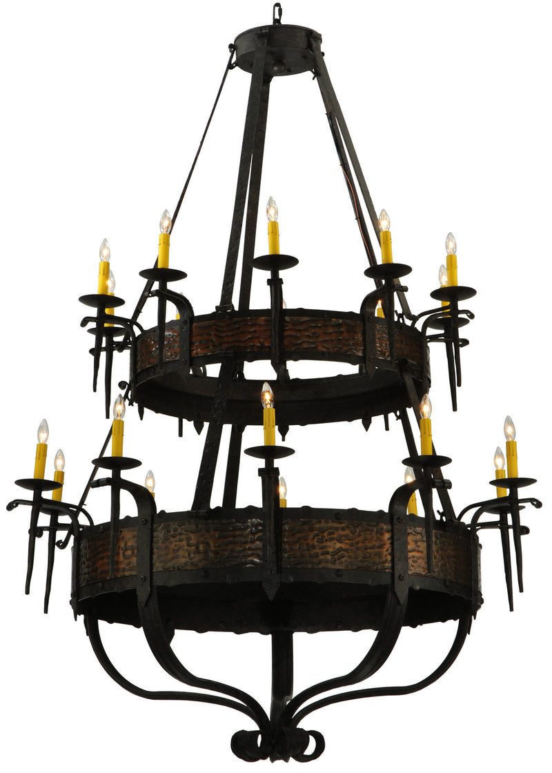 Meyda Tiffany 133745 20 Light Chandelier, Coffee Bean & Blackend Copper