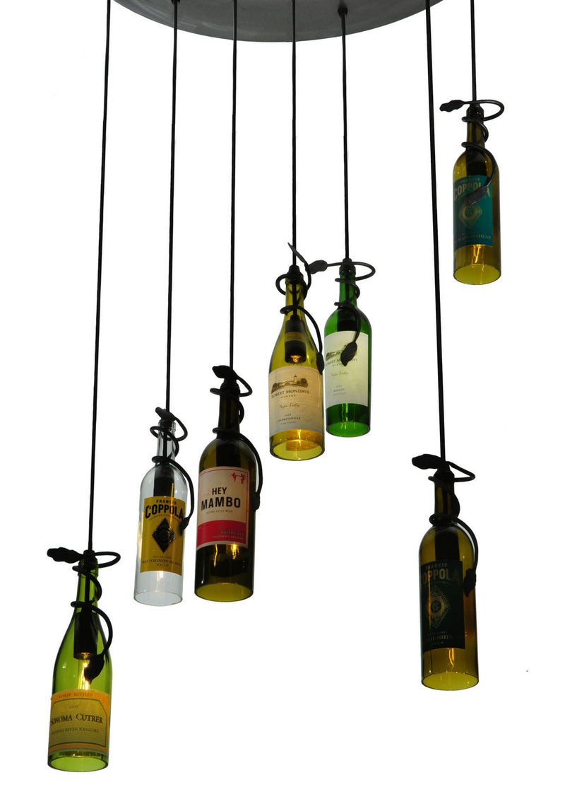 Meyda Tiffany 133794 Seven Light Pendant, Satin Clear