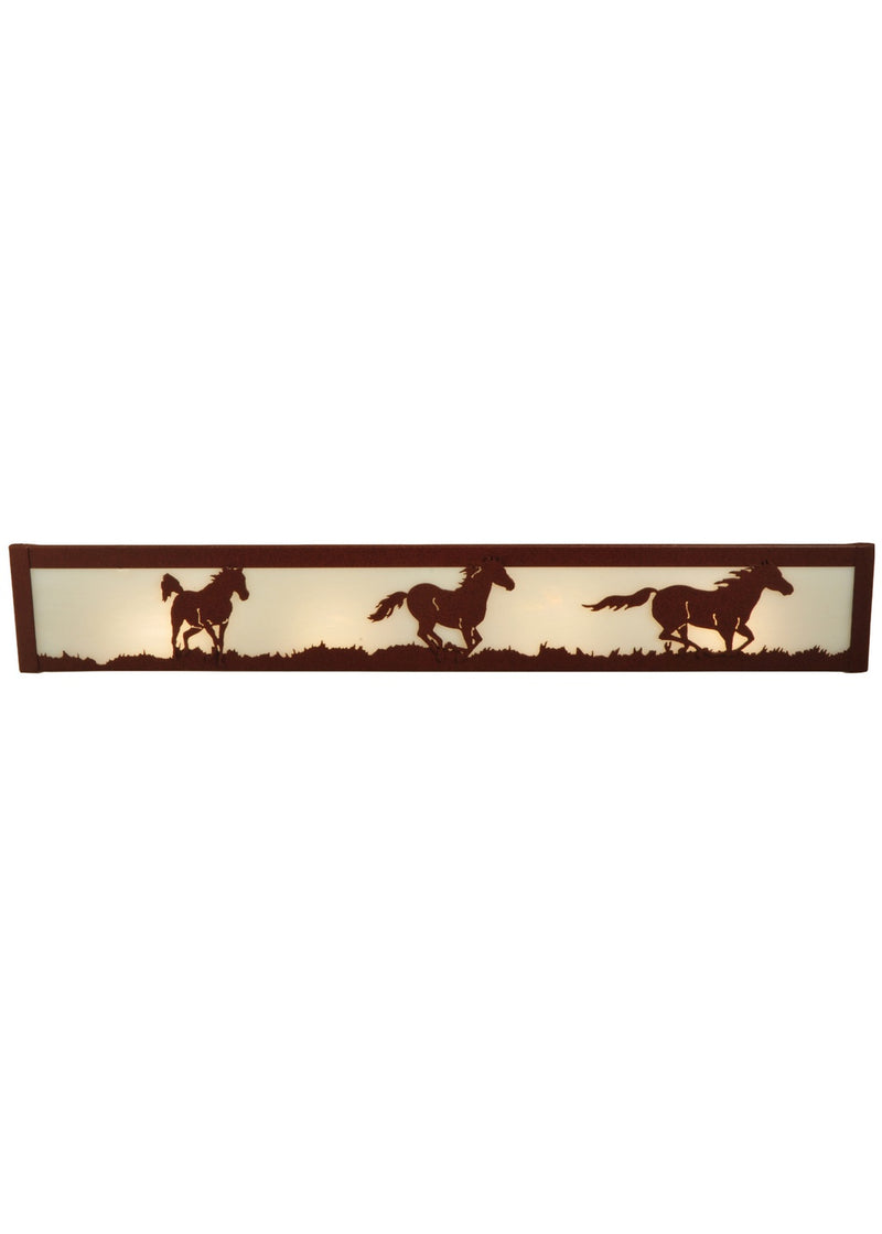 Meyda Tiffany 134120 Four Light Vanity, Rust
