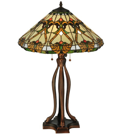 Meyda Tiffany 134150 Three Light Table Base Hardware, Mahogany Bronze