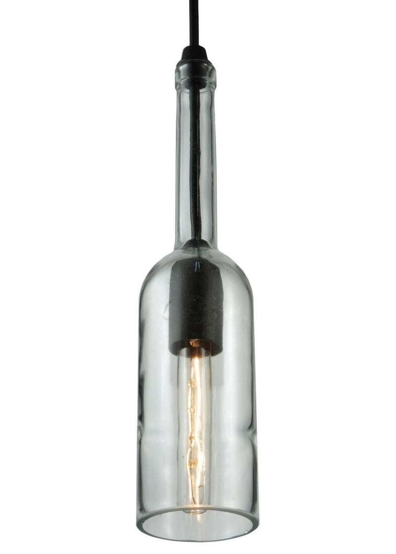 Meyda Tiffany 134167 One Light Mini Pendant, Black Metal