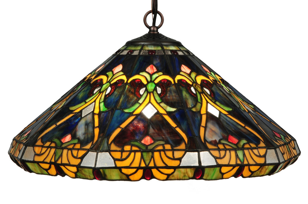 Meyda Tiffany 134173 Three Light Pendant, Nickel