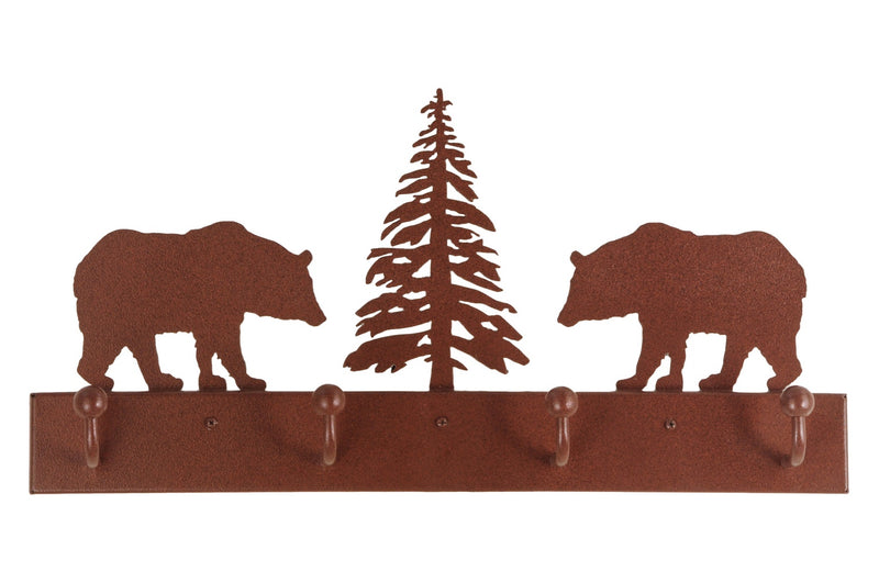 Meyda Tiffany 134177 4 Hooks Coat Rack, Rust