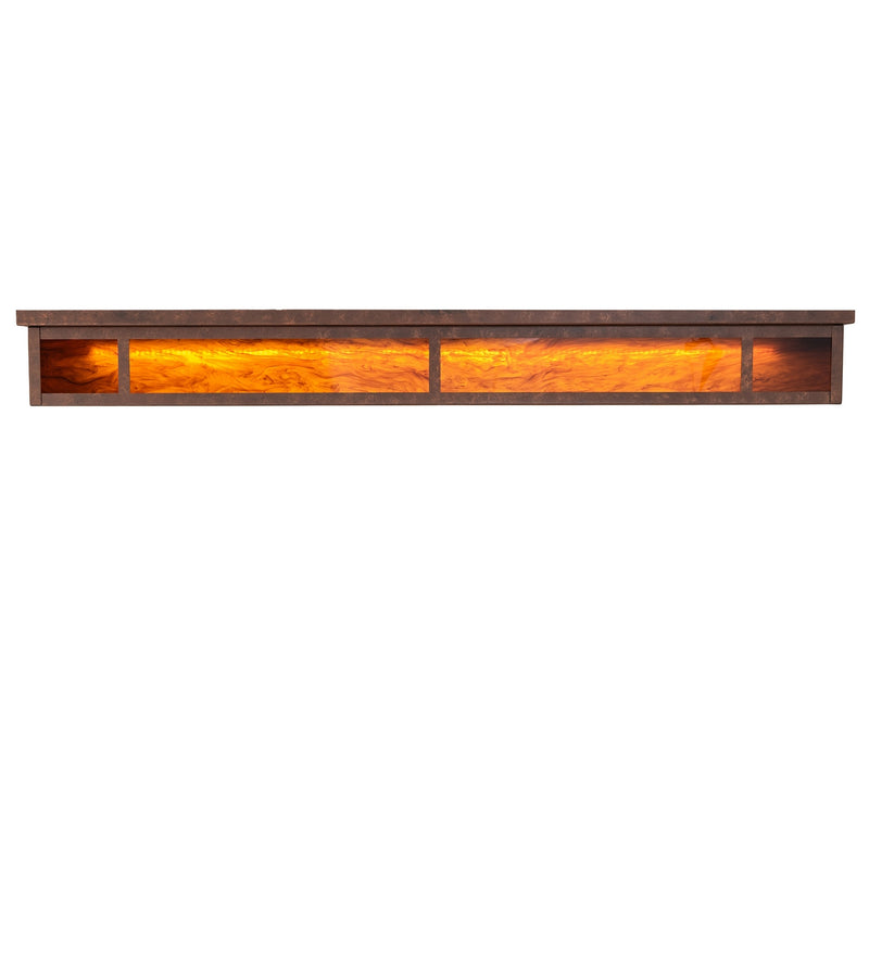 Meyda Tiffany 134184 Three Light Flushmount, Antique Rust