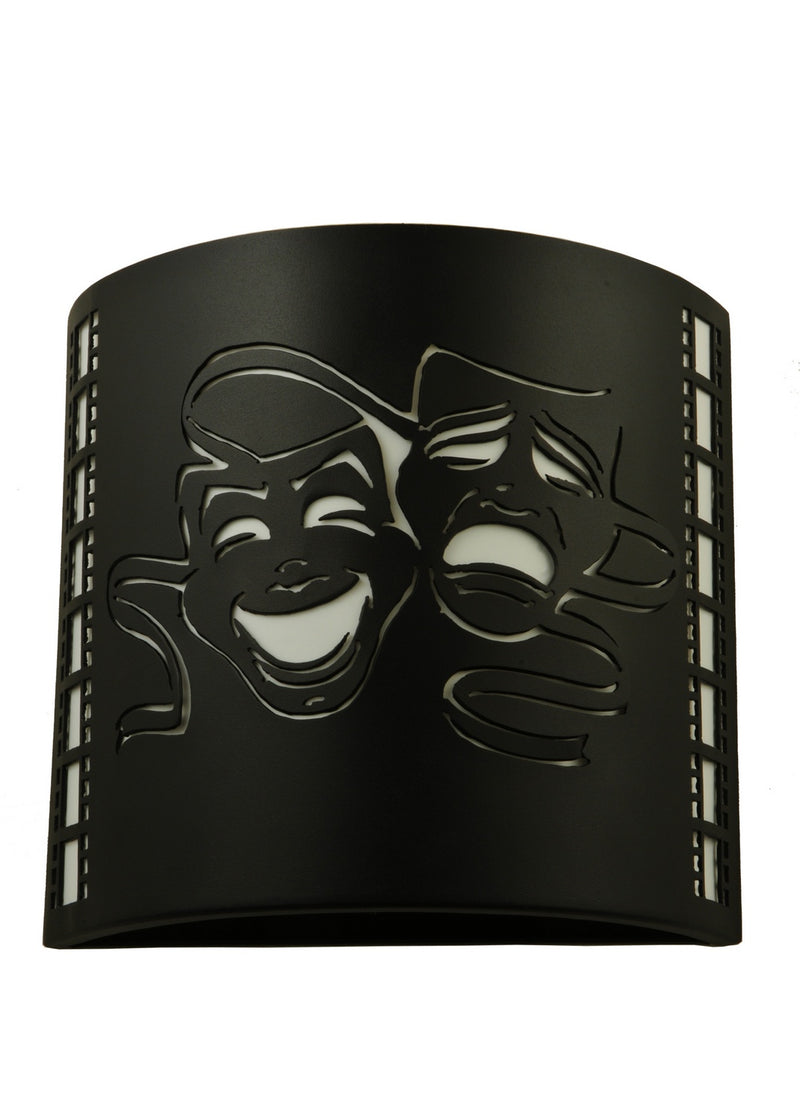 Meyda Tiffany 134219 Two Light Wall Sconce, Textured Black