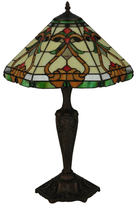 Meyda Tiffany 134249 One Light Table Base, Mahogany Bronze