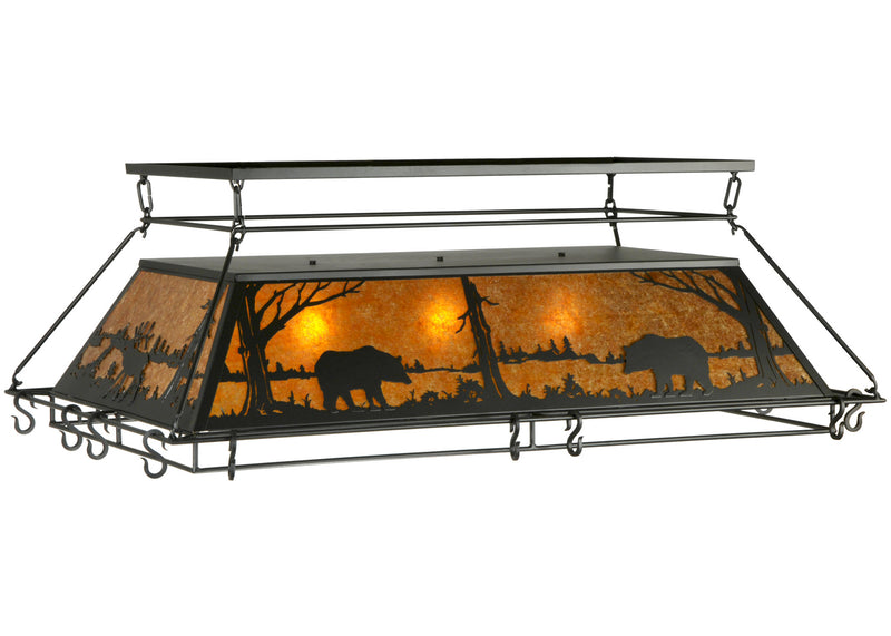Meyda Tiffany 134437 Three Light Pot Rack, Textured Black