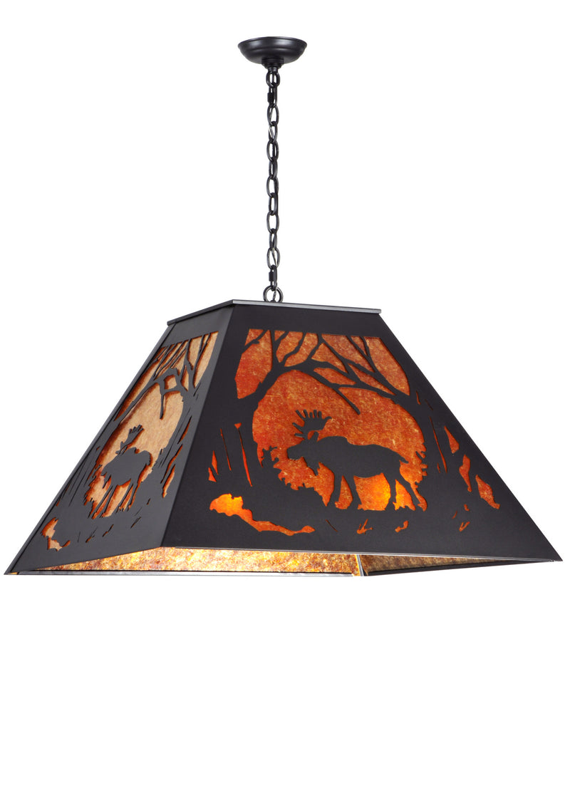 Meyda Tiffany 134438 Four Light Pendant, Textured Black