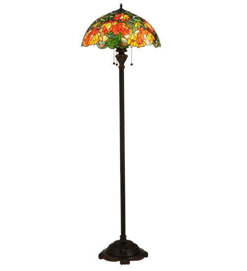 Meyda Tiffany 134535 Three Light Floor Lamp, Mahogany Bronze