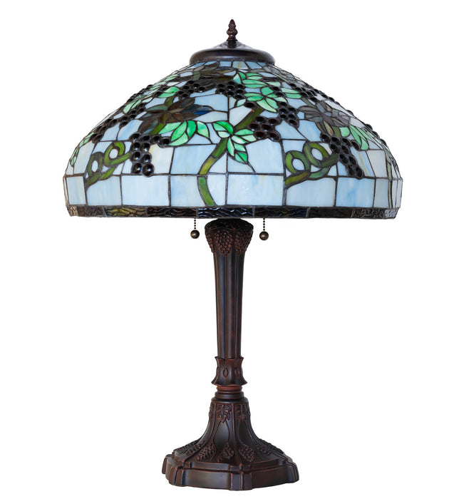 Meyda Tiffany 134538 Two Light Table Lamp, Mahogany Bronze