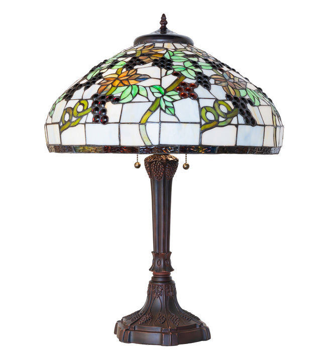 Meyda Tiffany 134538 Two Light Table Lamp, Mahogany Bronze