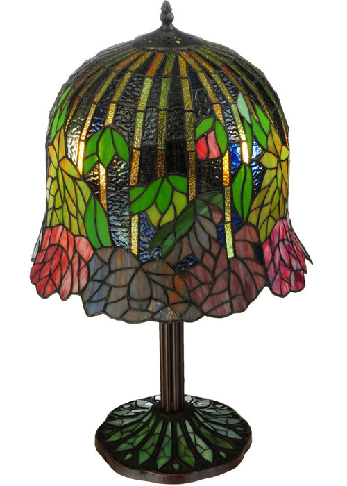 Meyda Tiffany 134540 Two Light Table Lamp, Mahogany Bronze