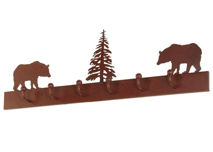 Meyda Tiffany 134606 6 Hooks Coat Rack, Rust