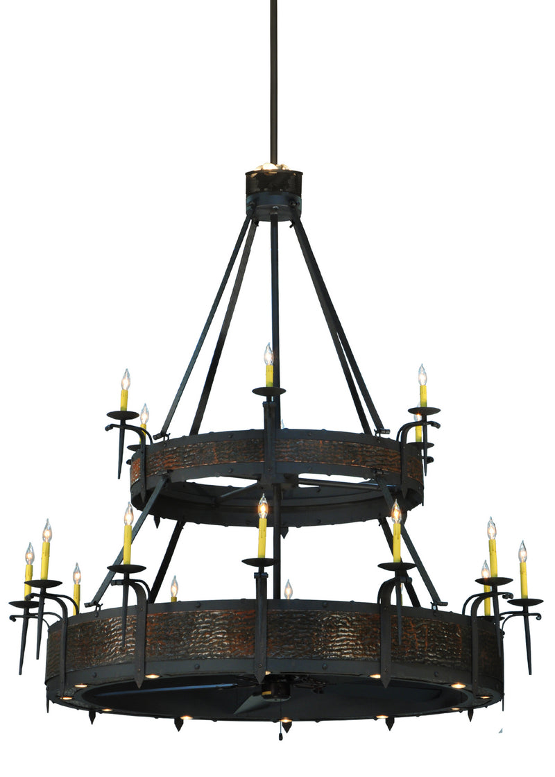 Meyda Tiffany 134750 30 Light Chandelier, Costello Black & Blackened Copper
