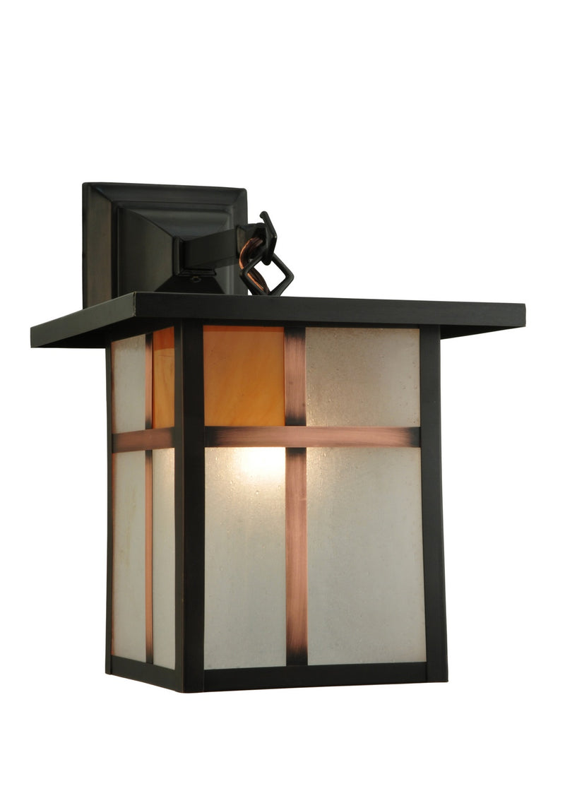 Meyda Tiffany 134783 One Light Wall Sconce, Craftsman Brown