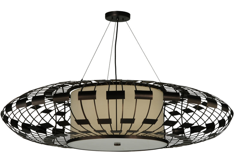 Meyda Tiffany 134843 Three Light Pendant, Mahogany Bronze