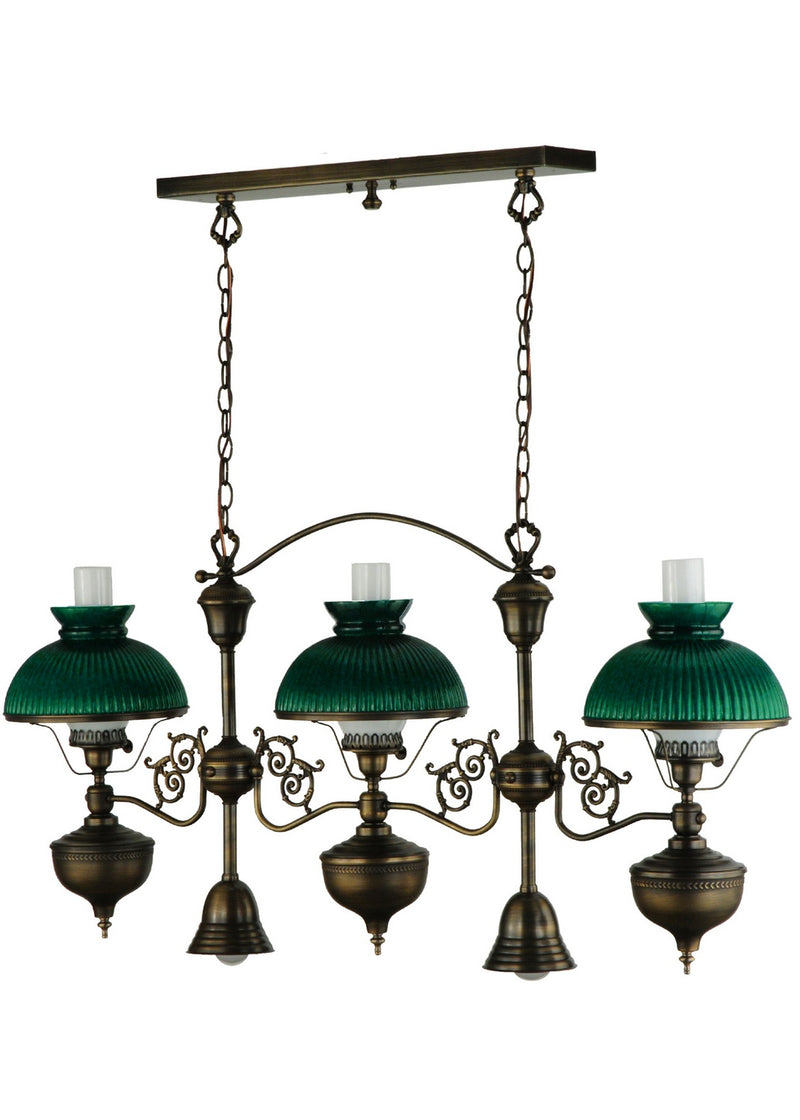 Meyda Tiffany 135505 Five Light Island Pendant, Craftsman Antique (Dark)
